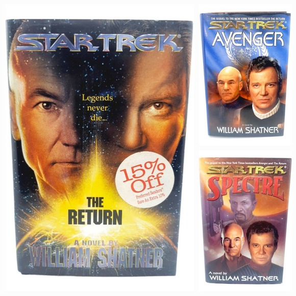 True First Edition Star Trek William Shatner Trilogy Books Return Spectre Avenge - Picture 3 of 12
